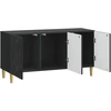 TV staliukas Televizoriaus spintelė 99 x 34,5 x 50 cm Juoda Apdirbta mediena