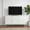 TV staliukas Televizoriaus spintelė 99 x 34,5 x 50 cm Balta Apdirbta mediena