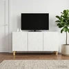 TV staliukas Televizoriaus spintelė 99 x 34,5 x 50 cm Itin blizgi balta