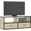 TV staliukas Televizoriaus spintelė, ąžuolo, 100x31x39,5cm, mediena/metalas
