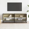 TV staliukas Televizoriaus spintelė, ąžuolo, 120,5x40x46cm, mediena/metalas