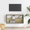 TV staliukas Televizoriaus spintelė, ąžuolo, 80x31x39,5cm, mediena/metalas