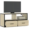 TV staliukas Televizoriaus spintelė, ąžuolo, 80x31x39,5cm, mediena/metalas