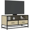 TV staliukas Televizoriaus spintelė, ąžuolo, 80x34,5x40cm, mediena/metalas