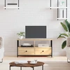 TV staliukas Televizoriaus spintelė, ąžuolo, 90x33x45cm, mediena ir geležis