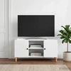 TV staliukas Televizoriaus spintelė Balta 102 x 34,5 x 50 cm