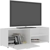 TV staliukas Televizoriaus spintelė, balta, 120x34x37cm, apdirbta mediena