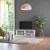 TV staliukas Televizoriaus spintelė, balta, 120x34x37cm, apdirbta mediena