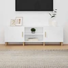 TV staliukas Televizoriaus spintelė, balta, 150x30x50cm, apdirbta mediena