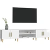 TV staliukas Televizoriaus spintelė, balta, 180x31,5x40cm, mediena, blizgi