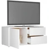 TV staliukas Televizoriaus spintelė, balta, 80x34x36cm, apdirbta mediena