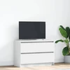 TV staliukas Televizoriaus spintelė, balta, 80x35x54 cm, apdirbta mediena
