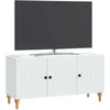 TV staliukas Televizoriaus spintelė Balta 99 x 34,5 x 50 cm Apdirbta mediena