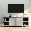 TV staliukas Televizoriaus spintelė, betono pilkos spalvos, 130x35x50cm, MDP