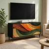 TV staliukas Televizoriaus spintelė BONN 102 x 33 x 51 cm Juodojo ąžuolo