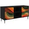 TV staliukas Televizoriaus spintelė BONN 102 x 33 x 51 cm Juodojo ąžuolo