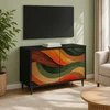 TV staliukas Televizoriaus spintelė BONN 69 x 33 x 50,5 cm Juodojo ąžuolo