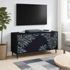 TV staliukas Televizoriaus spintelė DOKKUM 102 x 33 x 51 cm Juodojo ąžuolo