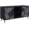 TV staliukas Televizoriaus spintelė DOKKUM 102 x 33 x 51 cm Juodojo ąžuolo