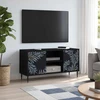 TV staliukas Televizoriaus spintelė DOKKUM 102 x 33 x 51 cm Juodojo ąžuolo
