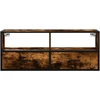 TV staliukas Televizoriaus spintelė, dūminė, 100x31x39,5cm, mediena/metalas