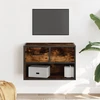 TV staliukas Televizoriaus spintelė, dūminė, 60x31x39,5cm, mediena/metalas
