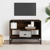 TV staliukas Televizoriaus spintelė, dūminė, 61x40x46cm, mediena ir metalas