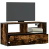 TV staliukas Televizoriaus spintelė, dūminė, 80x31x39,5cm, mediena/metalas
