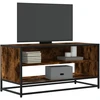 TV staliukas Televizoriaus spintelė, dūminė, 91x40x46cm, mediena ir metalas
