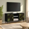 TV staliukas Televizoriaus spintelė ELBURG 102 x 33 x 51 cm Juodojo ąžuolo