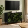 TV staliukas Televizoriaus spintelė ELBURG 69 x 33 x 50,5 cm Juodojo ąžuolo