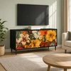 TV staliukas Televizoriaus spintelė GENNEP 102 x 33 x 51 cm Juodojo ąžuolo
