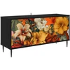 TV staliukas Televizoriaus spintelė GENNEP 102 x 33 x 51 cm Juodojo ąžuolo