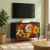 TV staliukas Televizoriaus spintelė GENNEP 69 x 33 x 50,5 cm Juodojo ąžuolo
