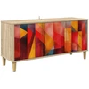 TV staliukas Televizoriaus spintelė HEESCH 102 x 33 x 50 cm Sonoma ąžuolo