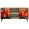 TV staliukas Televizoriaus spintelė HEESCH 102 x 33 x 50 cm Sonoma ąžuolo