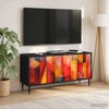 TV staliukas Televizoriaus spintelė HEESCH 102 x 33 x 51 cm Juodojo ąžuolo