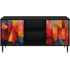 TV staliukas Televizoriaus spintelė HEESCH 102 x 33 x 51 cm Juodojo ąžuolo