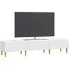 TV staliukas Televizoriaus spintelė Itin blizgi balta 147 x 34,5 x 30 cm