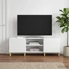TV staliukas Televizoriaus spintelė Itin blizgi balta 150 x 31 x 50 cm