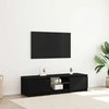 TV staliukas Televizoriaus spintelė Juodas ąžuolas 140 x 38,5 x 36 cm