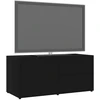 TV staliukas Televizoriaus spintelė, juoda, 80x34x36cm, apdirbta mediena