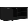 TV staliukas Televizoriaus spintelė, juoda, 80x35x36,5cm, apdirbta mediena