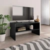 TV staliukas Televizoriaus spintelė, juoda, 80x40x40cm, apdirbta mediena