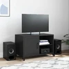 TV staliukas Televizoriaus spintelė, juodos spalvos, 68x39x43,5cm, plienas