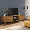 TV staliukas Televizoriaus spintelė MOLDE, ruda, 158x40x49cm, pušies masyvas
