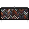 TV staliukas Televizoriaus spintelė OMMEN 102 x 33 x 51 cm Juodojo ąžuolo
