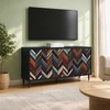 TV staliukas Televizoriaus spintelė OMMEN 102 x 33 x 51 cm Juodojo ąžuolo