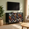 TV staliukas Televizoriaus spintelė OMMEN 69 x 33 x 50,5 cm Juodojo ąžuolo