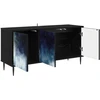TV staliukas Televizoriaus spintelė RAALTE 102 x 33 x 51 cm Juodojo ąžuolo